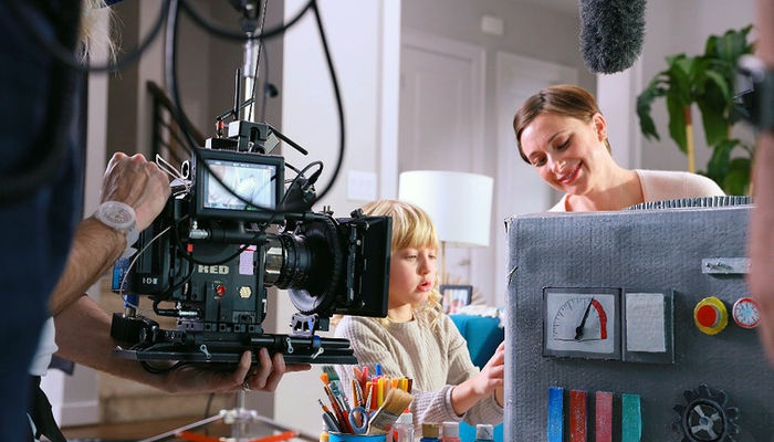 Element 7 RED camera commercial production with family talent