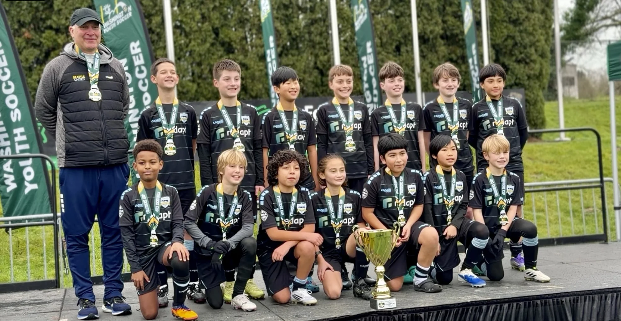 Youth soccer team sports event coverage