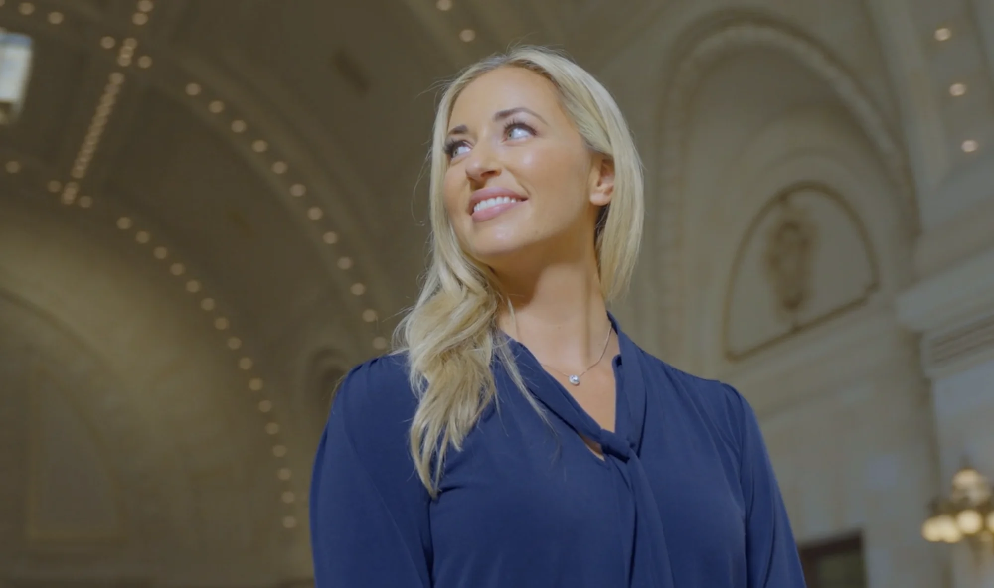 Cinematic office interview lighting for Seattle brand video production