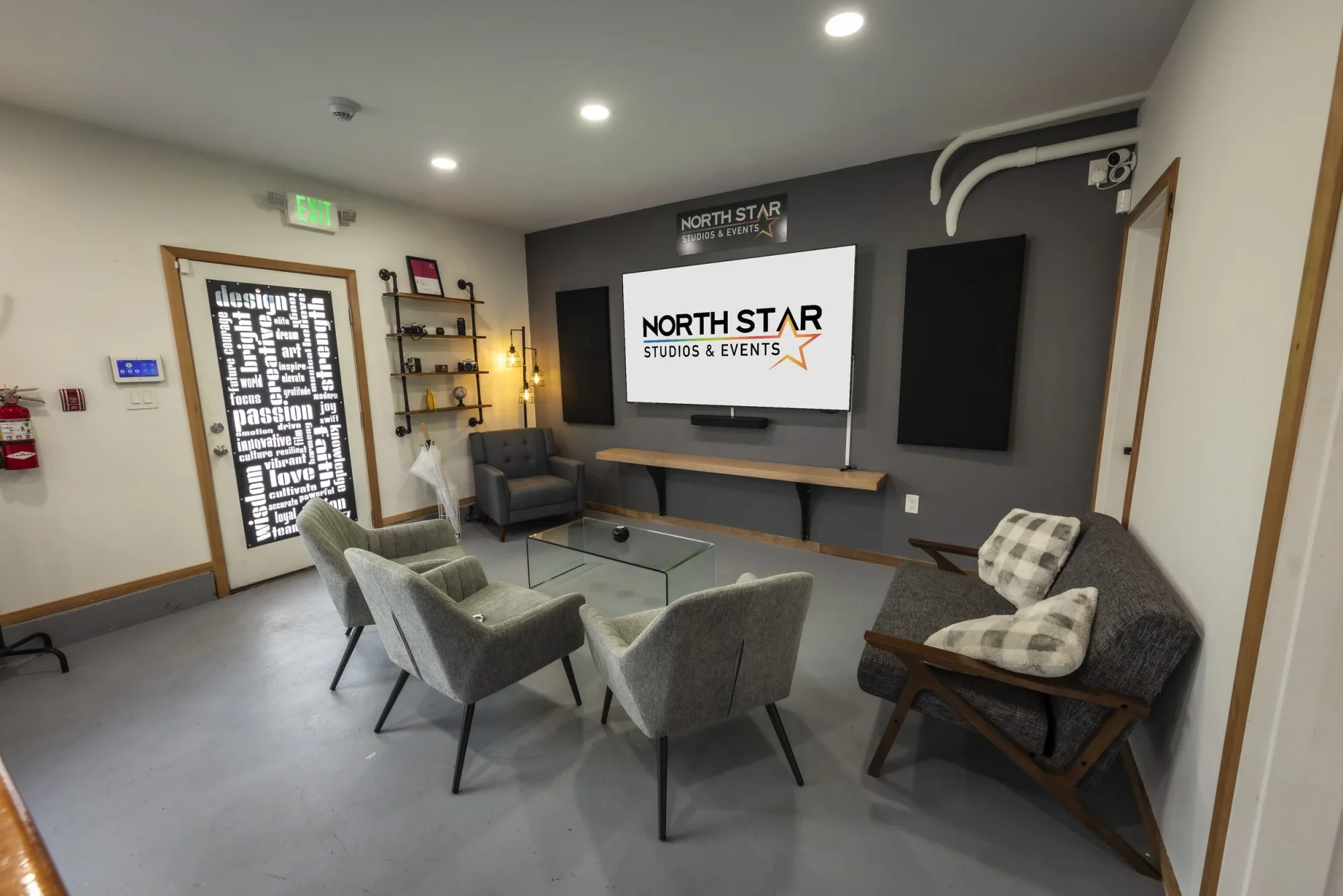 Studio lounge and monitor area